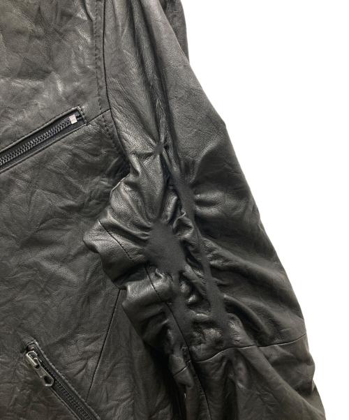 DESIGNWORKS（デザインワークス）DESIGNWORKS (デザインワークス) 羊革 レザージャケット ブラック サイズ:48の古着・服飾アイテム