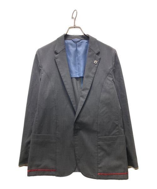 LANVIN en Bleu（ランバンオンブルー）LANVIN en Bleu (ランバンオンブルー) テーラードジャケット グレー サイズ:50の古着・服飾アイテム