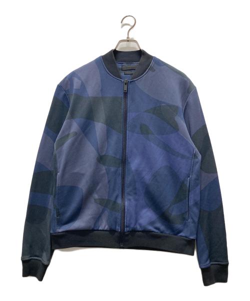 ALEXANDER McQUEEN（アレキサンダーマックイーン）ALEXANDER McQUEEN (アレキサンダーマックイーン) 総柄スウェットブルゾン ネイビー サイズ:Mの古着・服飾アイテム