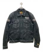 VANSONバンソン）の古着「コットンバイカージャケット」｜ブラック