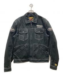 VANSON（バンソン）の古着「コットンバイカージャケット」｜ブラック