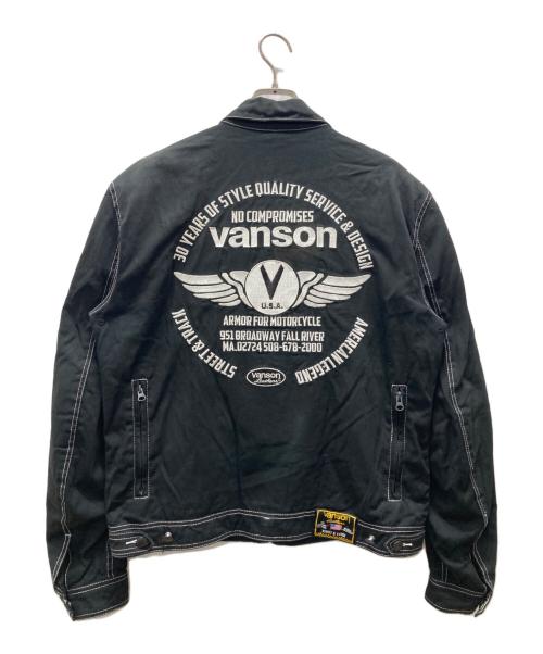 VANSON（バンソン）VANSON (バンソン) コットンバイカージャケット ブラック サイズ:XLの古着・服飾アイテム