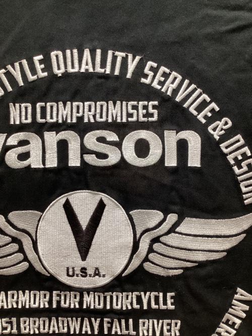 VANSON（バンソン）VANSON (バンソン) コットンバイカージャケット ブラック サイズ:XLの古着・服飾アイテム