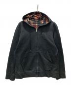 BLACK LABEL CRESTBRIDGEブラックレーベル クレストブリッジ）の古着「ジップパーカー」｜ブラック