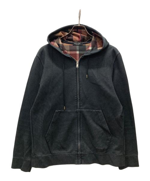 BLACK LABEL CRESTBRIDGE（ブラックレーベル クレストブリッジ）BLACK LABEL CRESTBRIDGE (ブラックレーベル クレストブリッジ) ジップパーカー ブラック サイズ:Lの古着・服飾アイテム