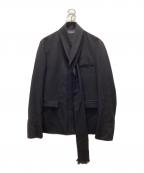 KRIS VAN ASSCHE×io corso comoクリス ヴァン アッシュ×）の古着「ストールドッキングジャケット」｜ブラック