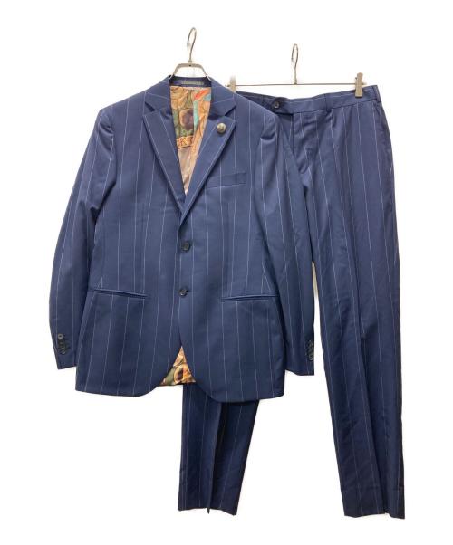 HYDROGEN（ハイドロゲン）HYDROGEN (ハイドロゲン) 裏柄 セットアップスーツ ブルー サイズ:50の古着・服飾アイテム