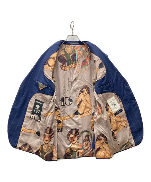 HYDROGEN（ハイドロゲン）HYDROGEN (ハイドロゲン) 裏柄 セットアップスーツ ブルー サイズ:50の古着・服飾アイテム