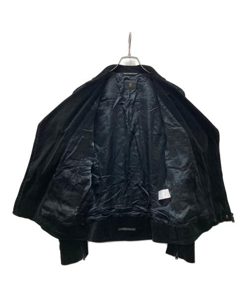 ato（アトウ）ato (アトウ) ベルベットダブルライダースジャケット ブラック サイズ:48の古着・服飾アイテム