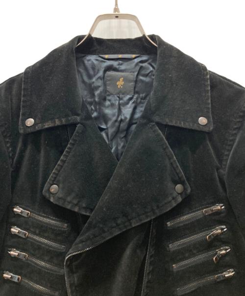 ato（アトウ）ato (アトウ) ベルベットダブルライダースジャケット ブラック サイズ:48の古着・服飾アイテム