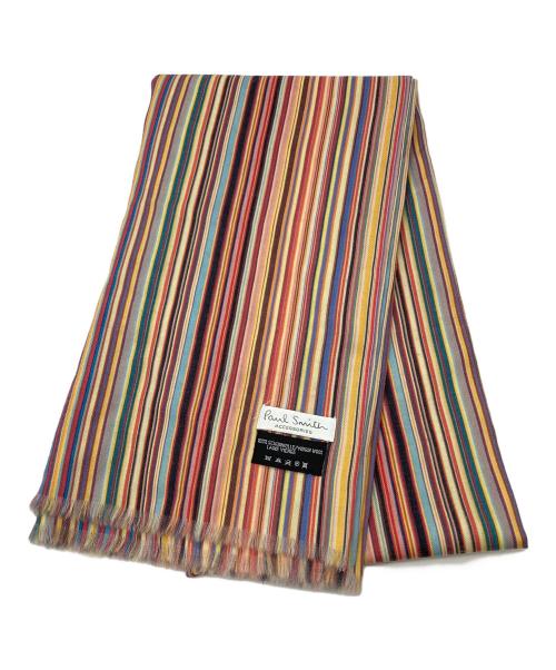 PAUL SMITH（ポールスミス）Paul Smith (ポールスミス) 薄手マルチカラーストライプストール マルチカラーの古着・服飾アイテム