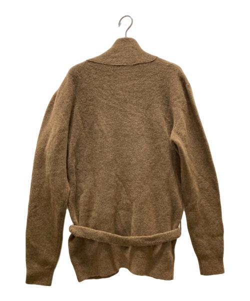 nuur（ヌール）nuur (ヌール) Vネックカーディガン ブラウン サイズ:48の古着・服飾アイテム
