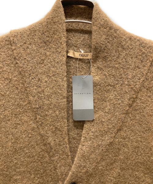 nuur（ヌール）nuur (ヌール) Vネックカーディガン ブラウン サイズ:48の古着・服飾アイテム