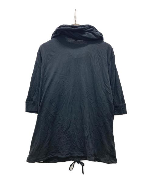 ANN DEMEULEMEESTER（アンドゥムルメステール）ANN DEMEULEMEESTER (アンドゥムルメステール) 10AW Drape T-shirt/ドレープTシャツ ブラック サイズ:Mの古着・服飾アイテム