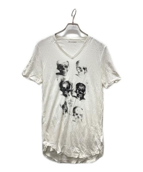 NEIL BARRETT（ニールバレット）NEIL BARRETT (ニールバレット) skull print tee ホワイト サイズ:Mの古着・服飾アイテム