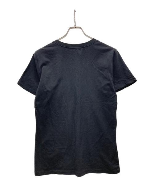 JOHN GALLIANO（ジョンガリアーノ）JOHN GALLIANO (ジョンガリアーノ) ラインデザイン VネックTシャツ ブラック サイズ:Lの古着・服飾アイテム