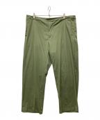 universal productsユニバーサルプロダクツ）の古着「BIG WAIST EASY SLACKS」｜オリーブ