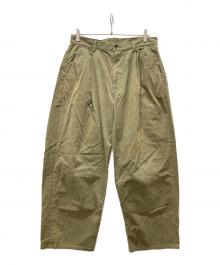 Graphpaper（グラフペーパー）の古着「Military Cloth 2 Tucks Pants」｜オリーブ