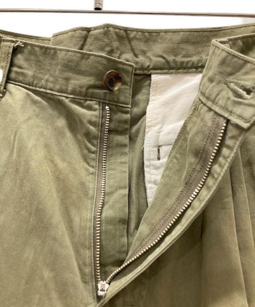 Graphpaper（グラフペーパー）Graphpaper (グラフペーパー) Military Cloth 2 Tucks Pants オリーブ サイズ:1の古着・服飾アイテム