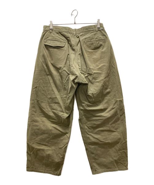 Graphpaper（グラフペーパー）Graphpaper (グラフペーパー) Military Cloth 2 Tucks Pants オリーブ サイズ:1の古着・服飾アイテム