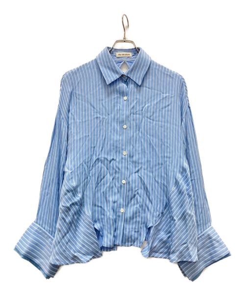 rito structure（リト ストラクチャー）rito structure (リト ストラクチャー) ストライプ切替ロングスリーブシャツ スカイブルー サイズ:1の古着・服飾アイテム