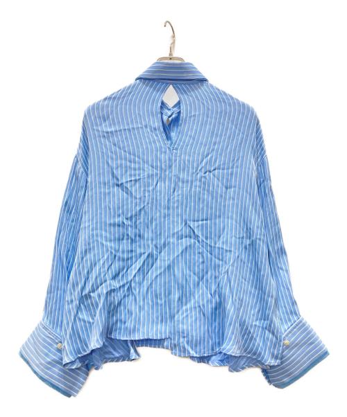 rito structure（リト ストラクチャー）rito structure (リト ストラクチャー) ストライプ切替ロングスリーブシャツ スカイブルー サイズ:1の古着・服飾アイテム