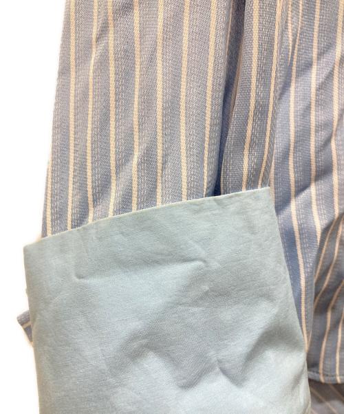 rito structure（リト ストラクチャー）rito structure (リト ストラクチャー) ストライプ切替ロングスリーブシャツ スカイブルー サイズ:1の古着・服飾アイテム