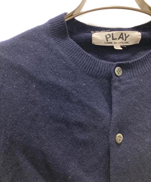 PLAY COMME des GARCONS（プレイコムデギャルソン）PLAY COMME des GARCONS (プレイコムデギャルソン) ハートワッペンカーディガン ネイビー サイズ:Lの古着・服飾アイテム