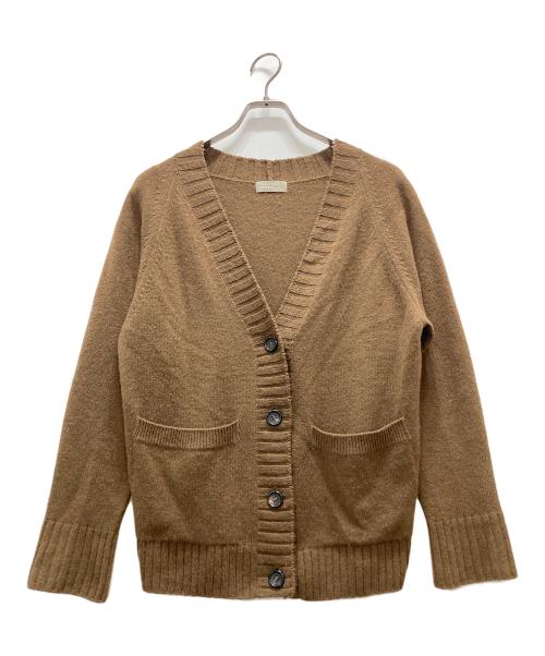 MARGARET HOWELL（マーガレットハウエル）MARGARET HOWELL (マーガレットハウエル) TWISTED CASHMERE WOOLCARDIGAN ブラウン サイズ:Ⅱの古着・服飾アイテム