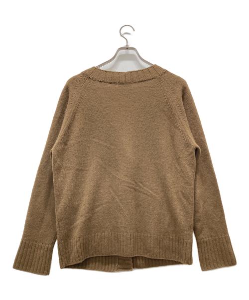 MARGARET HOWELL（マーガレットハウエル）MARGARET HOWELL (マーガレットハウエル) TWISTED CASHMERE WOOLCARDIGAN ブラウン サイズ:Ⅱの古着・服飾アイテム