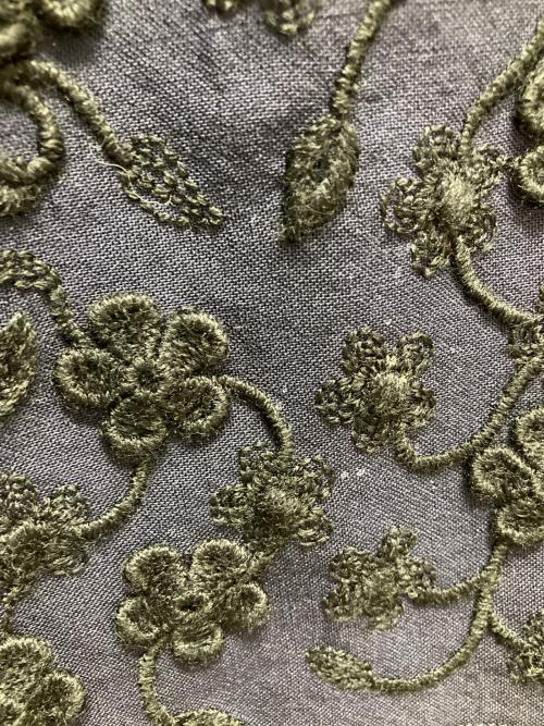 tricot COMME des GARCONS（トリココムデギャルソン）tricot COMME des GARCONS (トリココムデギャルソン) 丸襟刺繍シャツ ネイビー サイズ:Sの古着・服飾アイテム