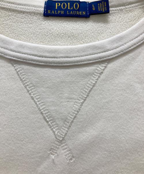 POLO RALPH LAUREN（ポロ・ラルフローレン）POLO RALPH LAUREN (ポロ・ラルフローレン) クルーネックスウェット ホワイト サイズ:LGの古着・服飾アイテム