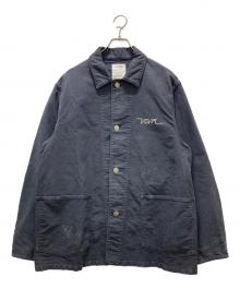 VISVIM（ビズビム）の古着「COVERALL DMGD G.CORDS バック刺繍カバーオール」｜ネイビー