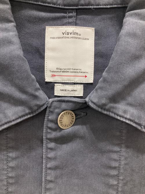 VISVIM（ビズビム）VISVIM (ビズビム) COVERALL DMGD G.CORDS バック刺繍カバーオール ネイビー サイズ:3の古着・服飾アイテム