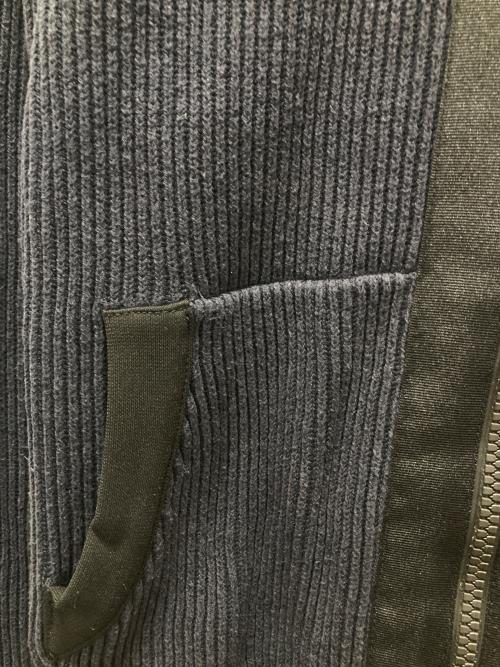 BOSS HUGO BOSS（ボス ヒューゴボス）BOSS HUGO BOSS (ボス ヒューゴボス) 切替ニットジャケット ネイビー サイズ:Lの古着・服飾アイテム