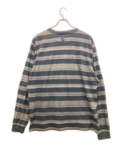 CarHartt（カーハート）CarHartt (カーハート) POP TRADING COMPANY (ポップトレーディングカンパニー) ボーダーカットソー ブラック サイズ:Lの古着・服飾アイテム
