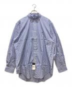 RALPH LAURENラルフローレン）の古着「ロング丈ストライプシャツ/yarmouth」｜ブルー
