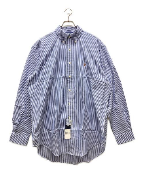 RALPH LAUREN（ラルフローレン）RALPH LAUREN (ラルフローレン) ロング丈ストライプシャツ/yarmouth ブルー サイズ:1 未使用品の古着・服飾アイテム
