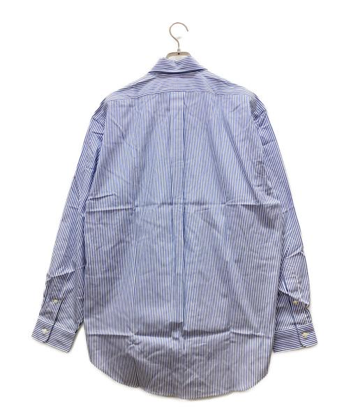 RALPH LAUREN（ラルフローレン）RALPH LAUREN (ラルフローレン) ロング丈ストライプシャツ/yarmouth ブルー サイズ:1 未使用品の古着・服飾アイテム