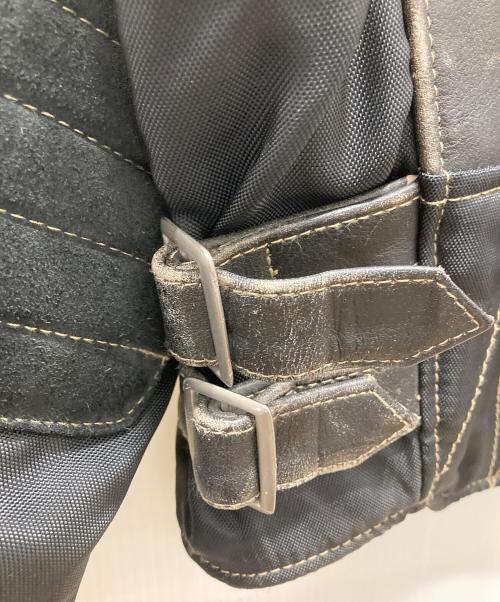 HARLEY-DAVIDSON（ハーレーダビッドソン）HARLEY-DAVIDSON (ハーレーダビッドソン) ロゴ袖レザーライダースジャケット ブラック サイズ:Lの古着・服飾アイテム