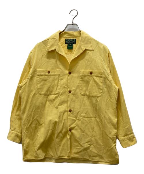 RALPH LAUREN COUNTRY（ラルフローレンカントリー）RALPH LAUREN COUNTRY (ラルフローレンカントリー) エルボーパッチ コーデュロイシャツ イエロー サイズ:Mの古着・服飾アイテム