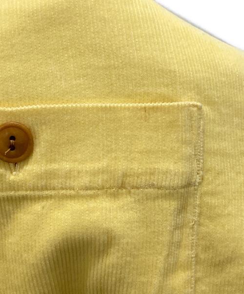 RALPH LAUREN COUNTRY（ラルフローレンカントリー）RALPH LAUREN COUNTRY (ラルフローレンカントリー) エルボーパッチ コーデュロイシャツ イエロー サイズ:Mの古着・服飾アイテム