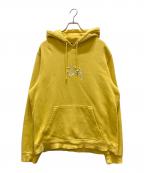 stussyステューシー）の古着「ロゴパーカー/Basic Copyright Applique Hood」｜イエロー