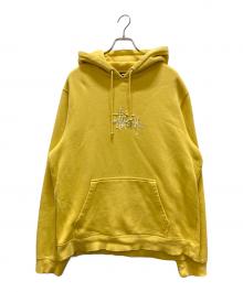 stussy（ステューシー）の古着「ロゴパーカー/Basic Copyright Applique Hood」｜イエロー