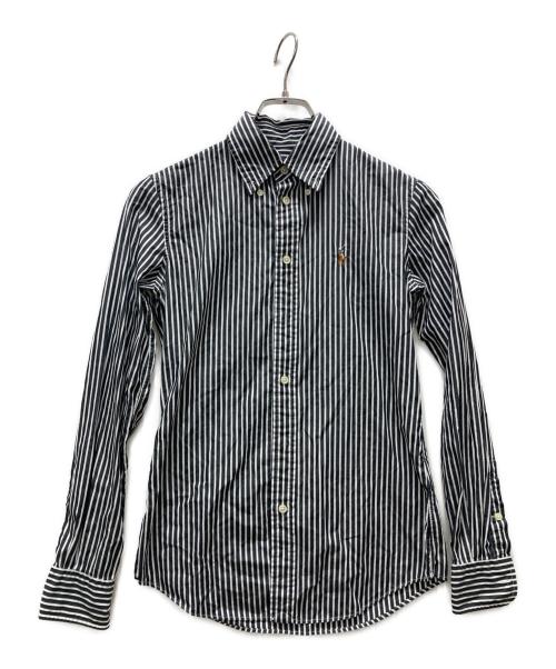 RALPH LAUREN（ラルフローレン）RALPH LAUREN (ラルフローレン) ストライプシャツ ブラックの古着・服飾アイテム