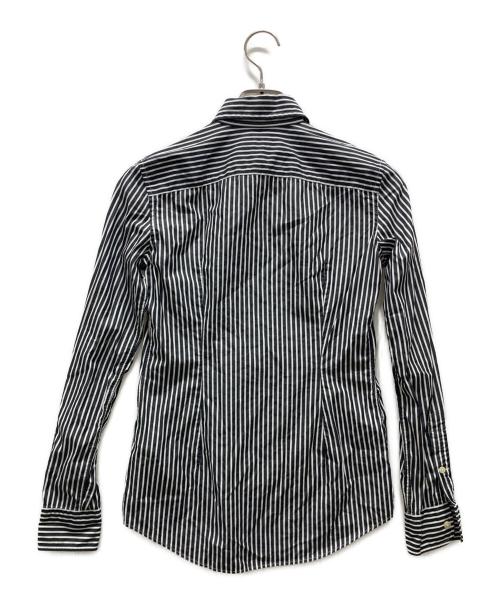 RALPH LAUREN（ラルフローレン）RALPH LAUREN (ラルフローレン) ストライプシャツ ブラックの古着・服飾アイテム