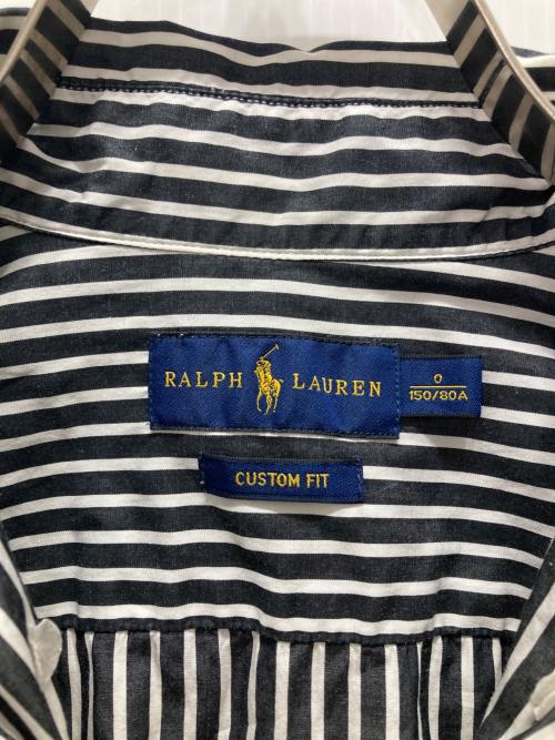 RALPH LAUREN（ラルフローレン）RALPH LAUREN (ラルフローレン) ストライプシャツ ブラックの古着・服飾アイテム