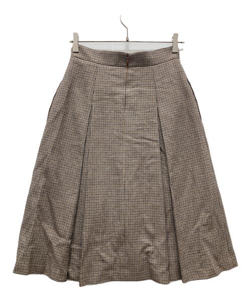 ANAYI（アナイ）ANAYI (アナイ) ボックスプリーツスカート ブラウン サイズ:36の古着・服飾アイテム