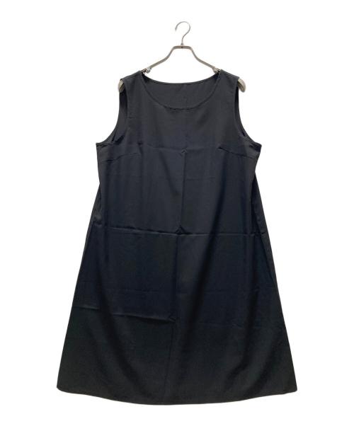 Leilian（レリアン）Leilian (レリアン) プリント半袖ワンピース ブラック サイズ:17+の古着・服飾アイテム
