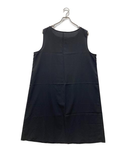 Leilian（レリアン）Leilian (レリアン) プリント半袖ワンピース ブラック サイズ:17+の古着・服飾アイテム